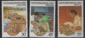 COCOS ISLANDS (KEELING) AUSTRALIA #126-8 MNH CRAFTS