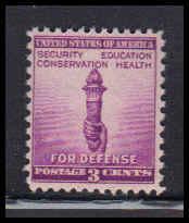  901 3c Torch Of Freedom Barely Clears MNH W4326