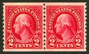 U.S. #599 MINT PAIR OG NH