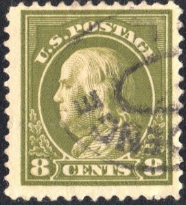 SC#414 1¢ Franklin Single (1912) Used