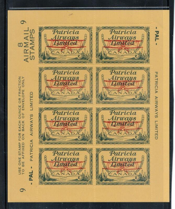 Canada #CL43 Very Fine Mint Full Plate #9 Pane Of Eight Never Hinged 