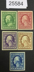 US STAMPS #343-347 MINT OG H LOT #25584