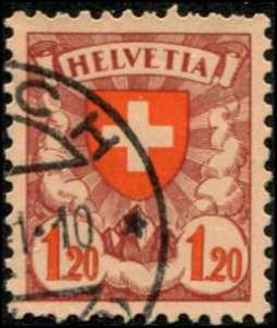 Switzerland SC# 201  Coat of Arms used  SCV $7.75