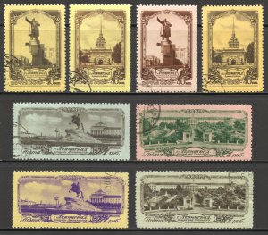 Russia Scott 1680-87 UHOG/NG(CTO) - 1953 Views of Leningrad Set - SCV $52.00