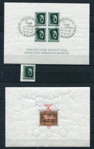 Germany 1937 Complete Year MI 643-56+5 Blocks MNH/MH (Bl 8 Used) CV 450 eu 2509