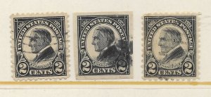 U.S. #610-612 Harding Memorial Issues Complete Set Used