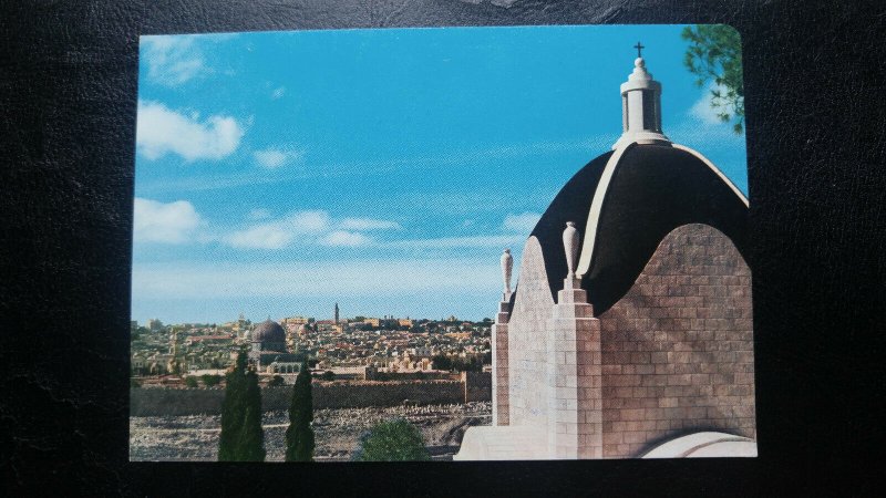 RARE PALESTINE TO GERMANY 1961 “CHAPEL OF DOMINUS FLEVIT” JERUSALEM CANCEL 