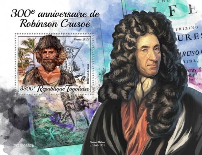 Togo - 2019 Robinson Crusoe Anniversary - Stamp Souvenir Sheet - TG190552b