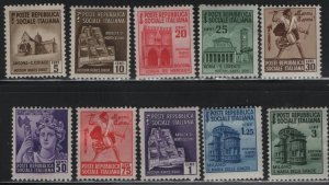 ITALIAN SOCIAL REPUBLIC 22-31  MINT HINGED