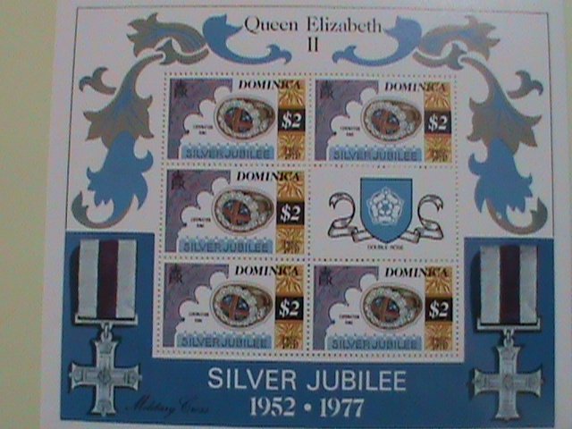 DOMINICA STAMP 1977: QUEEN ELIZABETH II SILVER JUBILEE  MNH SHEET VERY RARE.