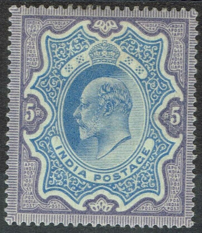 INDIA 1902 KEVII 5R 