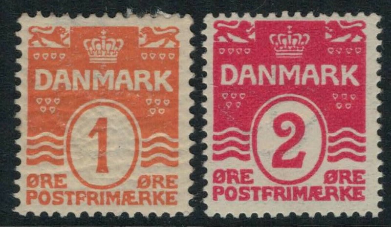 Denmark #57-8* CV $6.00 mint postage stamps