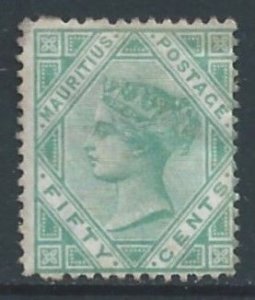 Mauritius #66 Mint No Gum 50c Queen Victoria - Wmk. 1