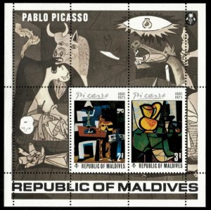 Maldives 1974 - Picasso Art - Souvenir Stamp Sheet - Scott #495 - MNH