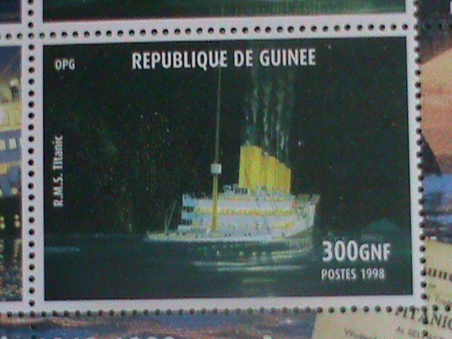 1998-GUINEA STAMP-R.M.S. TITANIC- MINT-NH FULL STAMP SHEET