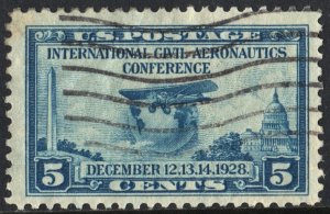 SC#650 5¢ Civil Aeronautics Issue (1928) Used