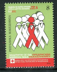 061 - MACEDONIA 2010 - Red Cross - AIDS - MNH Set