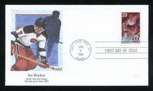 US 2811 1994 Winter Olympics - Ice Hockey UA Fleetwood cachet FDC