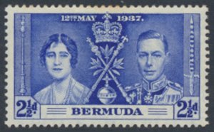 Bermuda  SC# 117   SG 109  MH  Coronation 1937 see details & scans