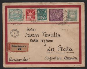 Hungary & Argentina RARE Mixed Usage 1921 Cover H&G 90, Sc #4, 68, 66 & 77