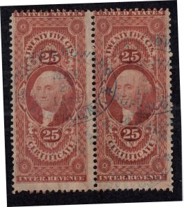 U.S. - R44c - Pair - Bush and Howard - 5/27/1867 Buffalo, NY cancel