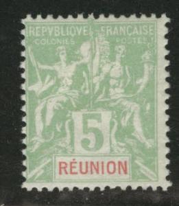 Reunion CFA Scott 38 MH* adhesion 1892-1905 stamp