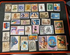 India 7 Photos Huge Lot Of Stamps 1960s'-1990s'. #655