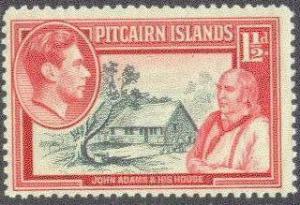 Pitcairn Isl.   3 Mint OG 1940 1 1/2p KGVI Definitive