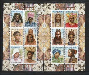Namibia 988-989 Sheets Of 6 Set MNH Tribal Women
