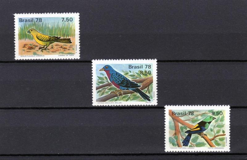 Brazil 1978   Brazilian Canary-Birds Set (3) MNH  Sc# 1557/1559