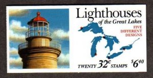 USA Scott BK230 Complete Booklet - Lighthouses Great Lakes (SCV $18.00)