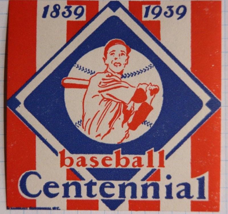 Baseball game League Centennial 1939 patch logo Poster 855 FDC Cooperstown NY