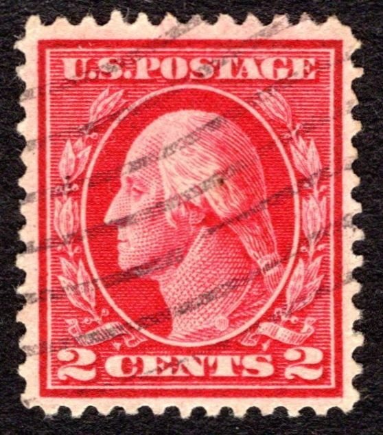 1912, US 2c, Washington, Used, Well-Centered, Sc 406