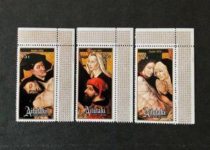 Aitutaki Scott #121-3 never hinged