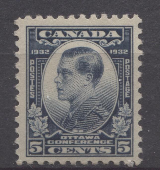 Canada #193 5c Steel Blue 1932 Ottawa Conference Deep Cream Gum VF-80 OG