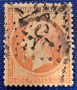 France-Scott #27, Used, Emperor Napoleon III, CV $6.50