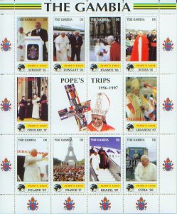 Pope Travels 1996-1997,  S/S 10 (GAMB2227)*
