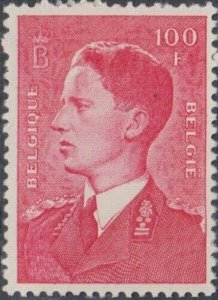 BELGIUM Sc# 450 MNH 100Fr ROSE RED, HI-VALUE  KING BAUDOIN