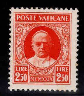 Vatican Scott 11 MH* Pope Pius stamp