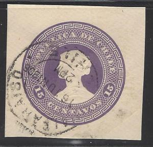Chile H&G # C1, cut square pse postal stationery reg.envelope, issued 1900