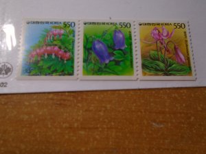 Flowers  : Korea  #  1486-90  MNH