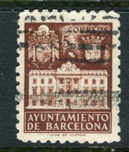 SPAIN; 1930s early Barcelona Local Civil War period issues fine used value