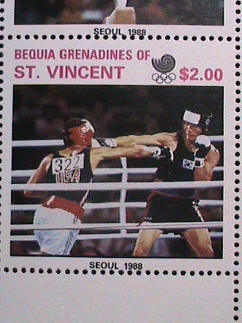 ST. VINCENT-1988 OLYMPIC-SEOUL MNH S/S- EST. $14 VF WE SHIP TO WORLD WIDE