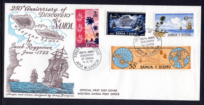 Samoa 365-368 U/A FDC