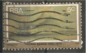 SOUTH AFRICA, 1975, used 5c, John Thomas Baines, Scott 443