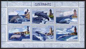 Mozambique 2007 Dolphins & Lighthouses perf sheetlet ...