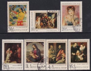 Russia 1970 Sc 3802-8 Leningrad Hermitage Paintings & Pushkin Museum Stamp CTO