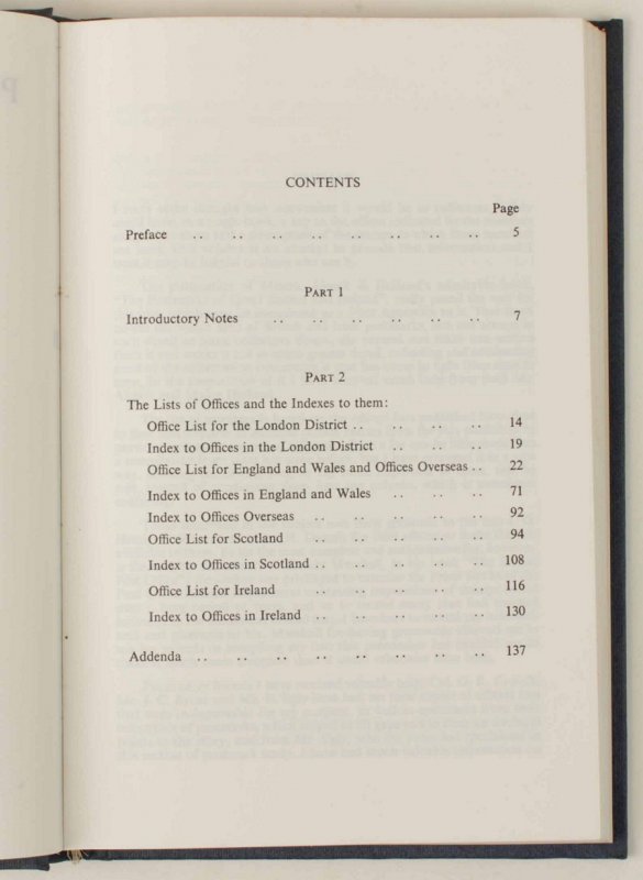 GREAT BRITAIN : PO Numbers 1844-1906. By G Brumell. 