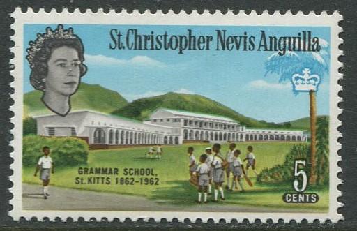 St. KITTS-NEVIS-Scott 150 - QEII - Definitives-1963- MVLH - Single 5c Stamp