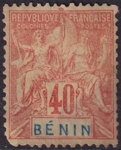 Benin 1894 Sc 42 MH* disturbed gum rounded lower left corner